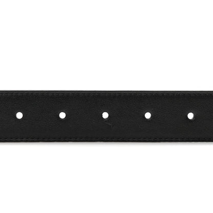 Gucci GG Supreme Monogram Plutone Calfskin Palladium Double G Reversible 30mm Belt 70 28 Black 4 of 5