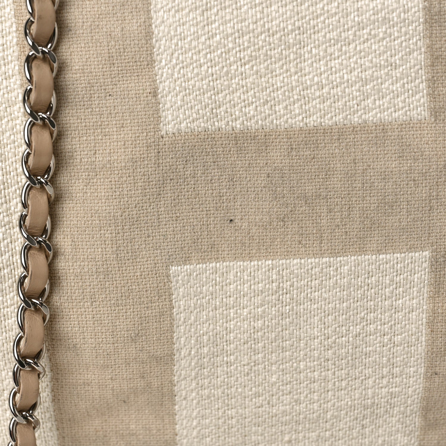 Chanel Canvas Maxi Bowling Bag White Beige 11 of 12