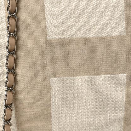 Chanel Canvas Maxi Bowling Bag White Beige 11 of 12
