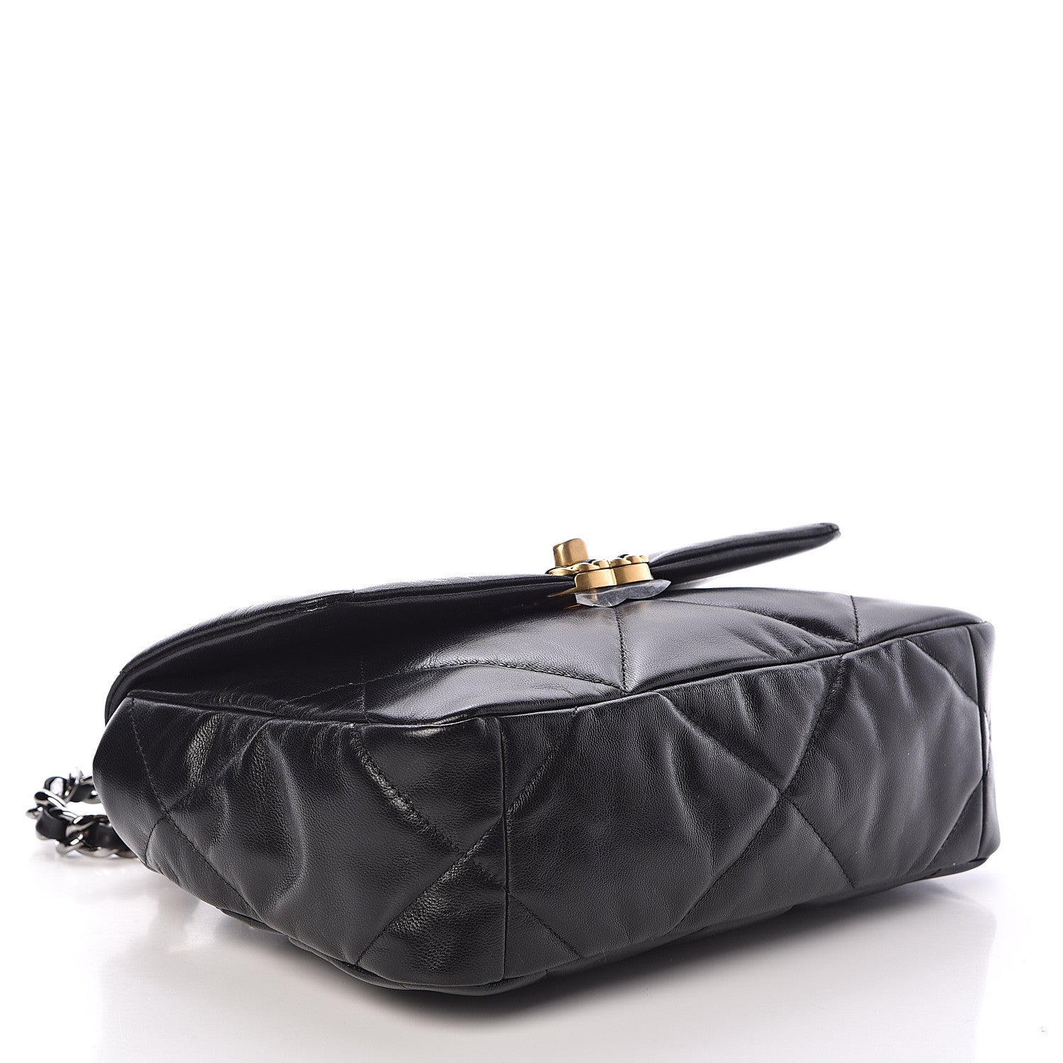 Chanel Goatskin Quilted Medium 19 Flap Black 4 of 10