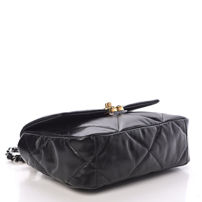 Chanel Goatskin Quilted Medium 19 Flap Black 4 of 10