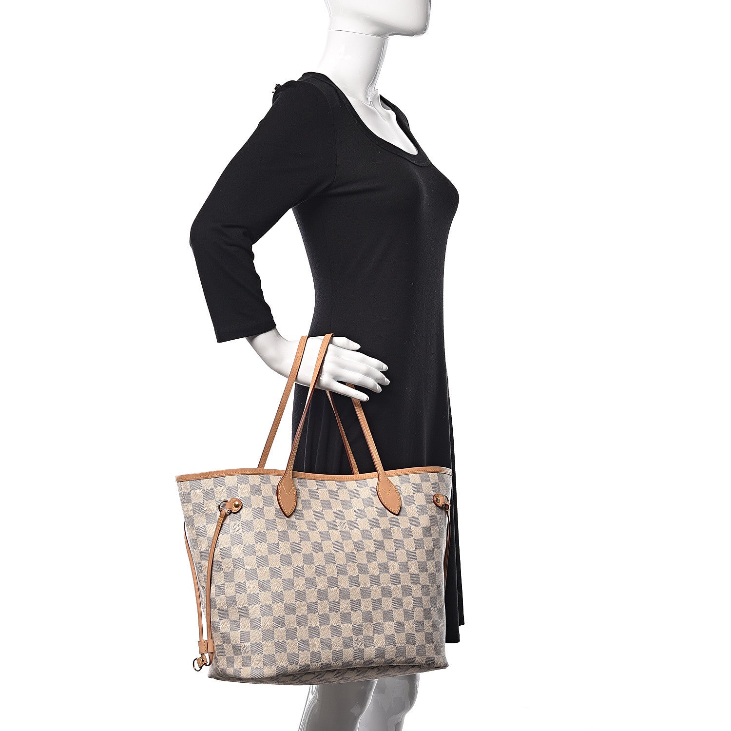 Louis Vuitton Damier Azur Neo Neverfull MM Rose Ballerine 2 of 10