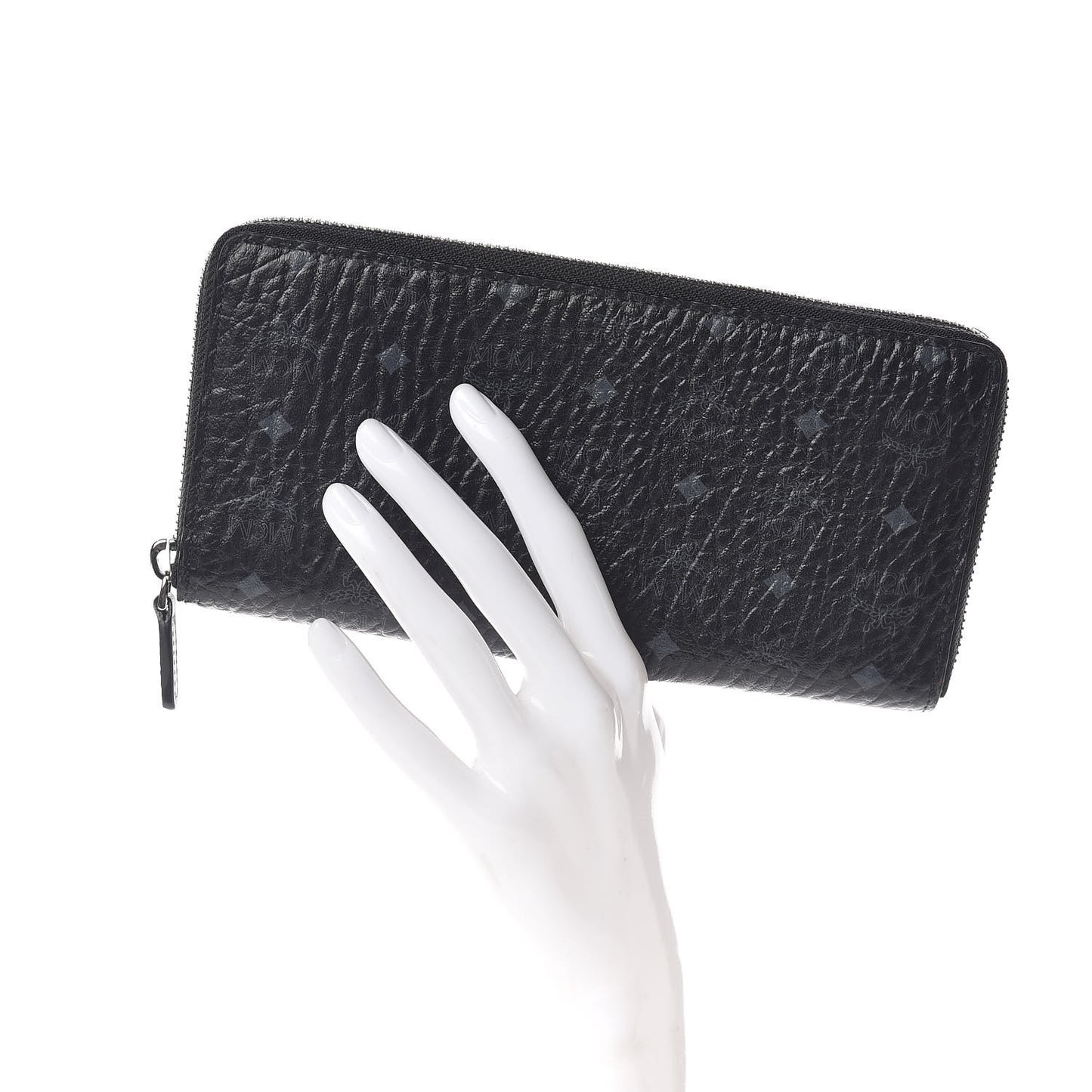 Visetos Large Zip Around Wallet Black