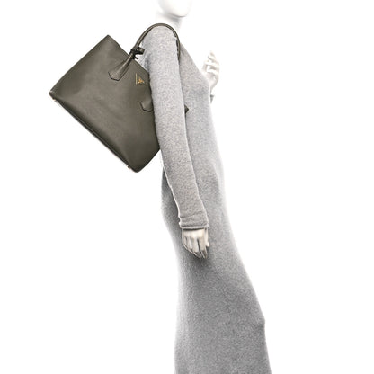Prada Saffiano Cuir Large Double Bag Militaire 2 of 11