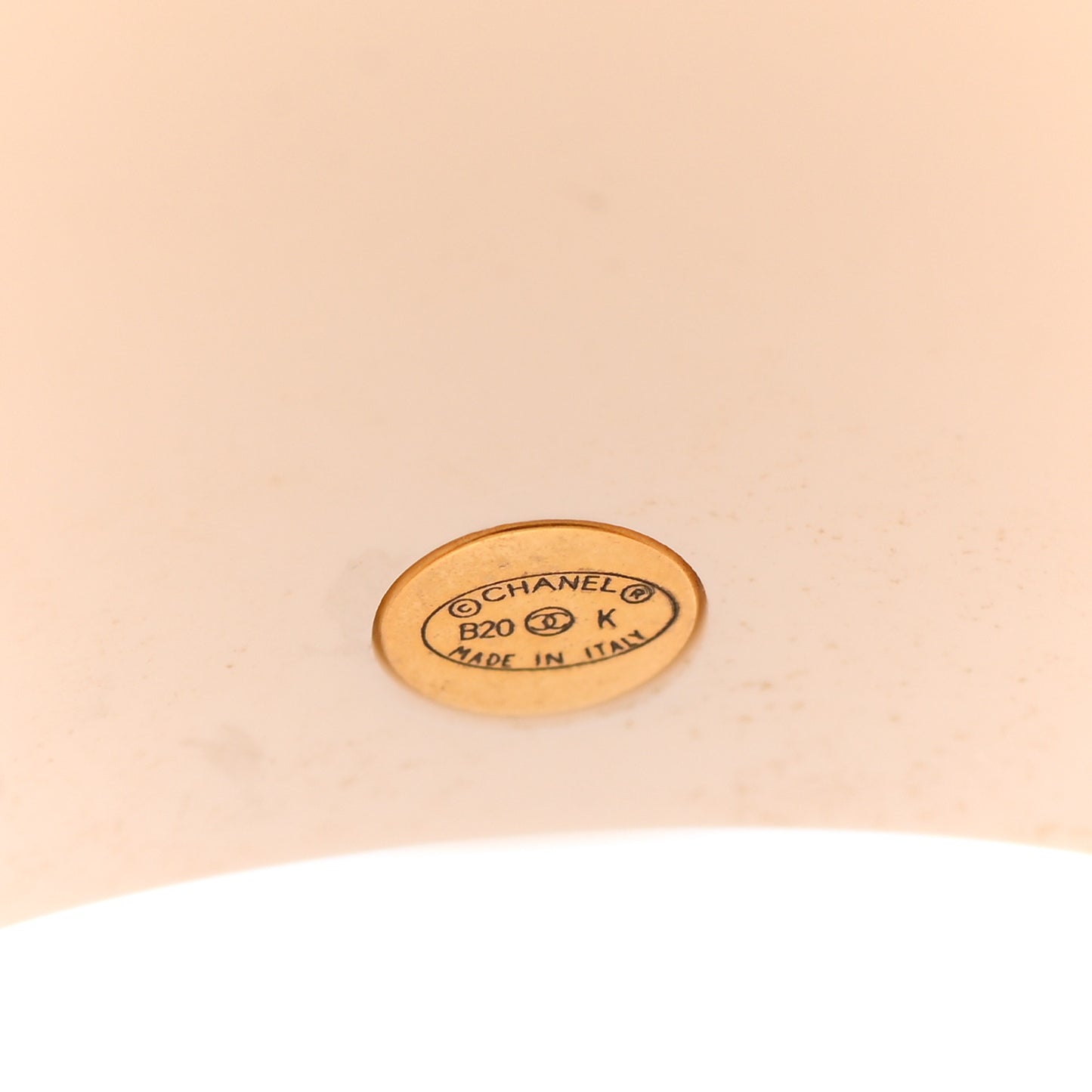 Resin Enamel CC Cabochon Cuff White Multicolor