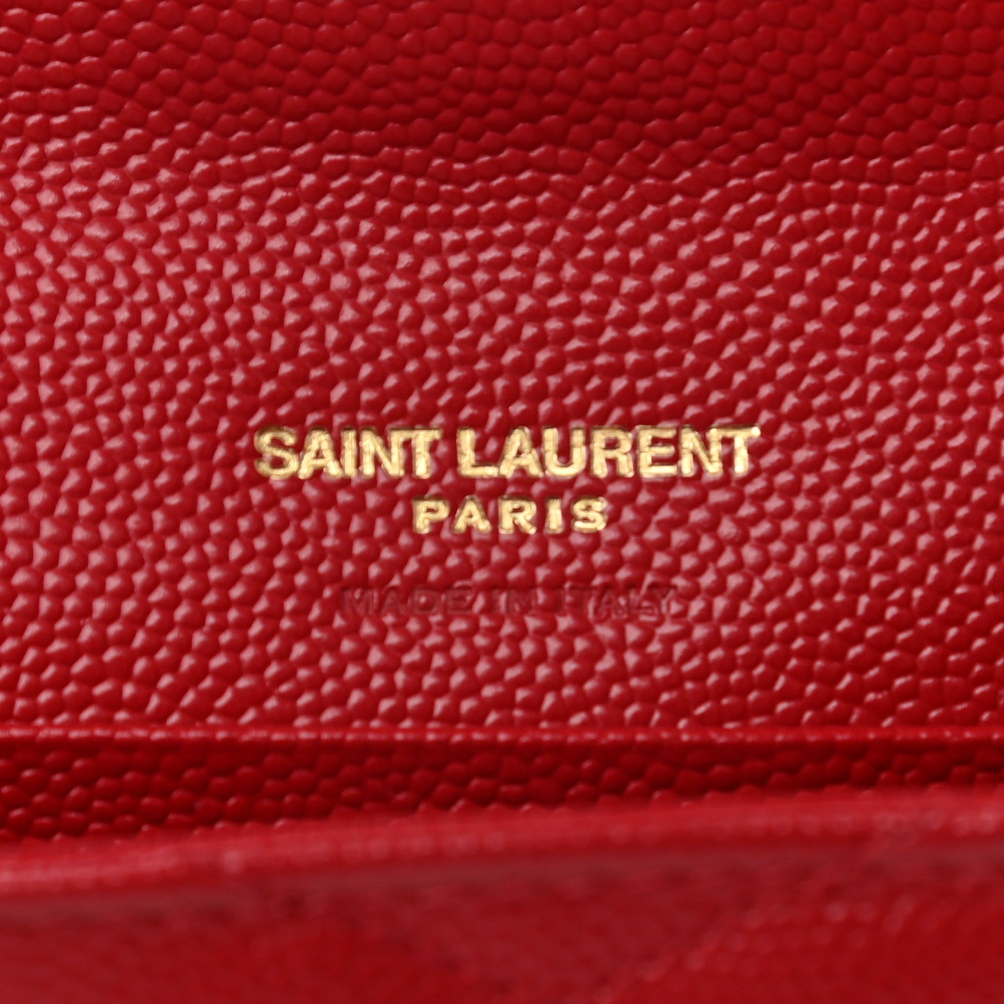 Grain De Poudre Matelasse Chevron Small Monogram Envelope Wallet Rouge Eros