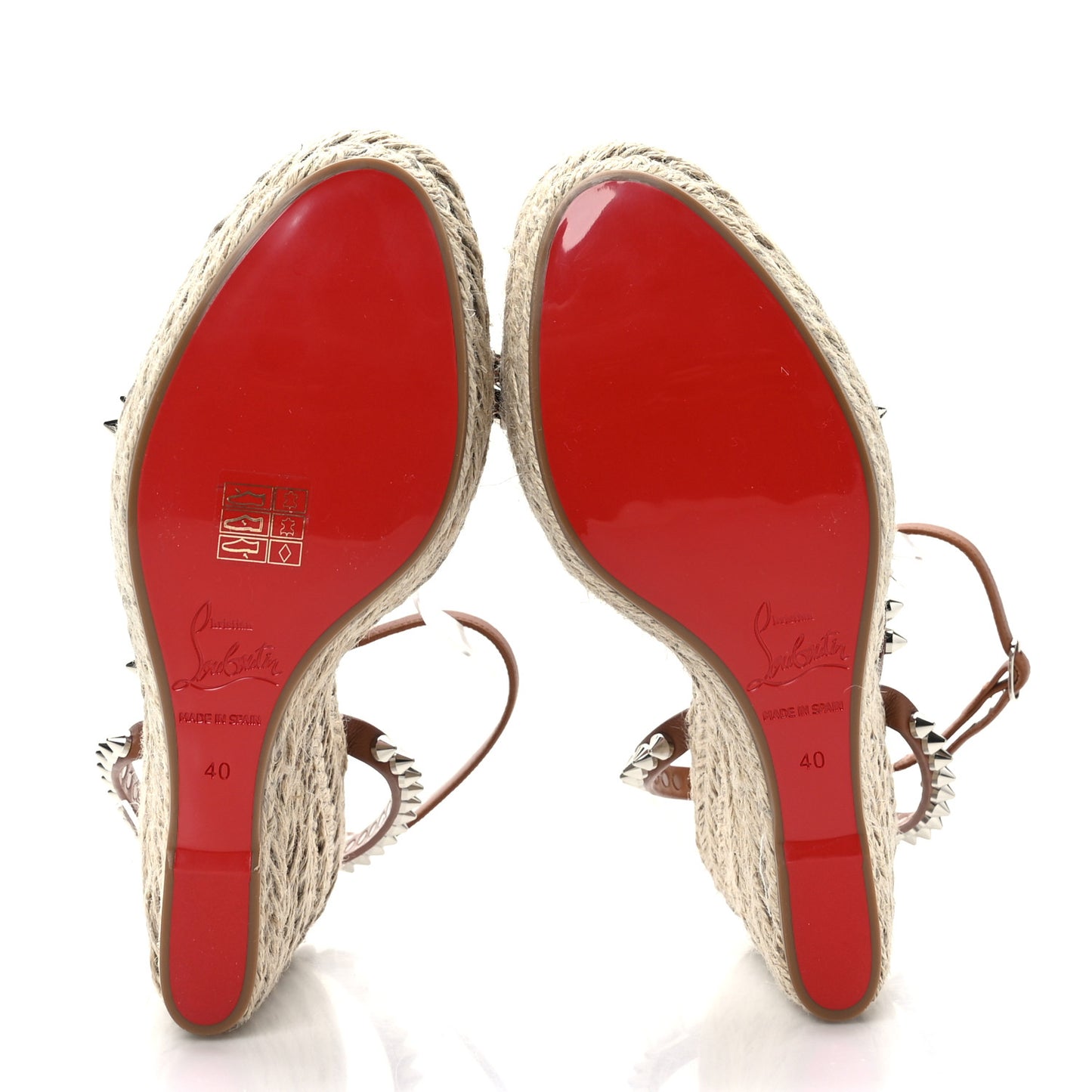 Calfskin Mafaldina 120 Wedge Sandals 40 Cuoio