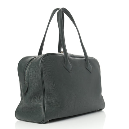Hermes Taurillon Clemence Victoria II 35 Vert Fonce 3 of 11