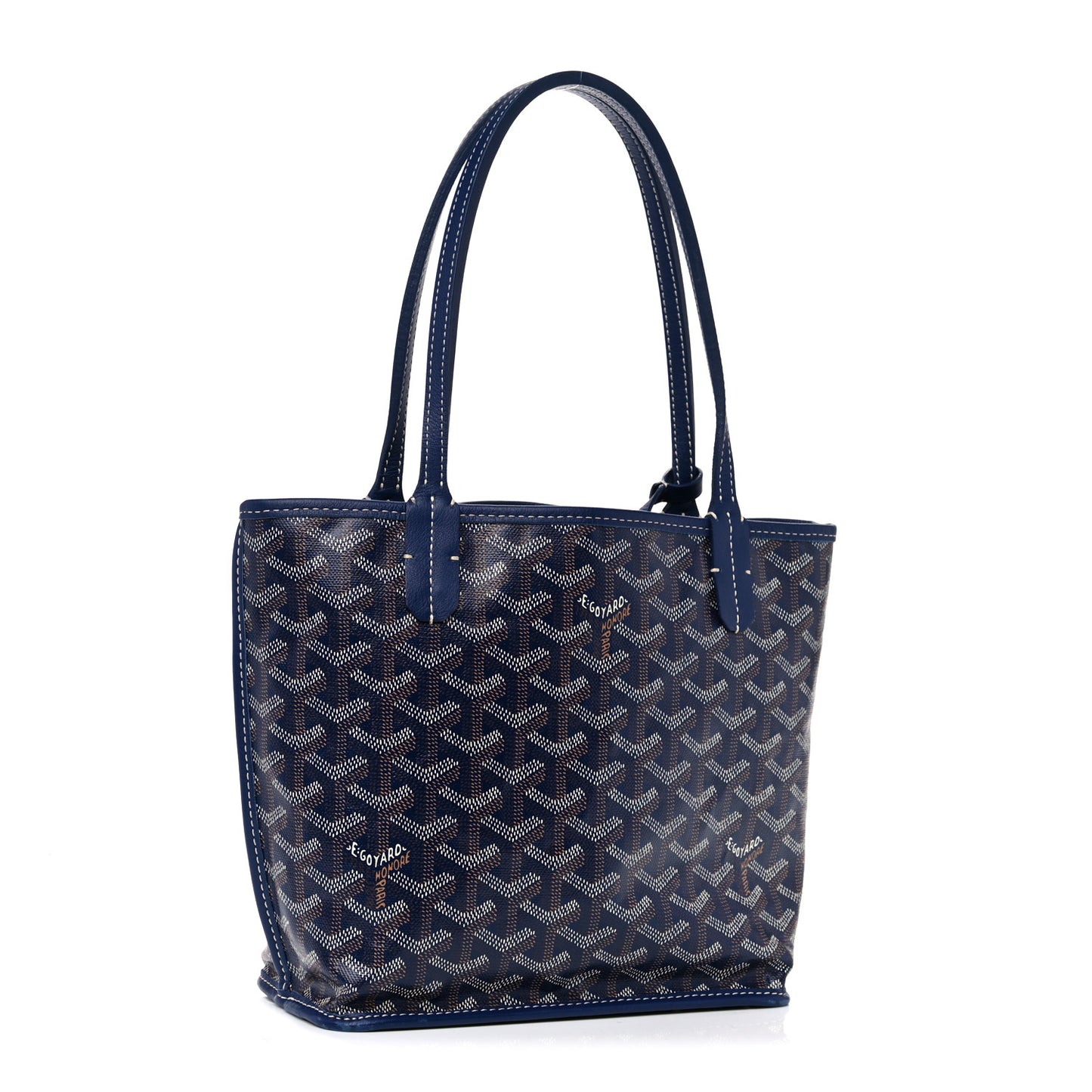 Goyardine Reversible Mini Anjou Navy
