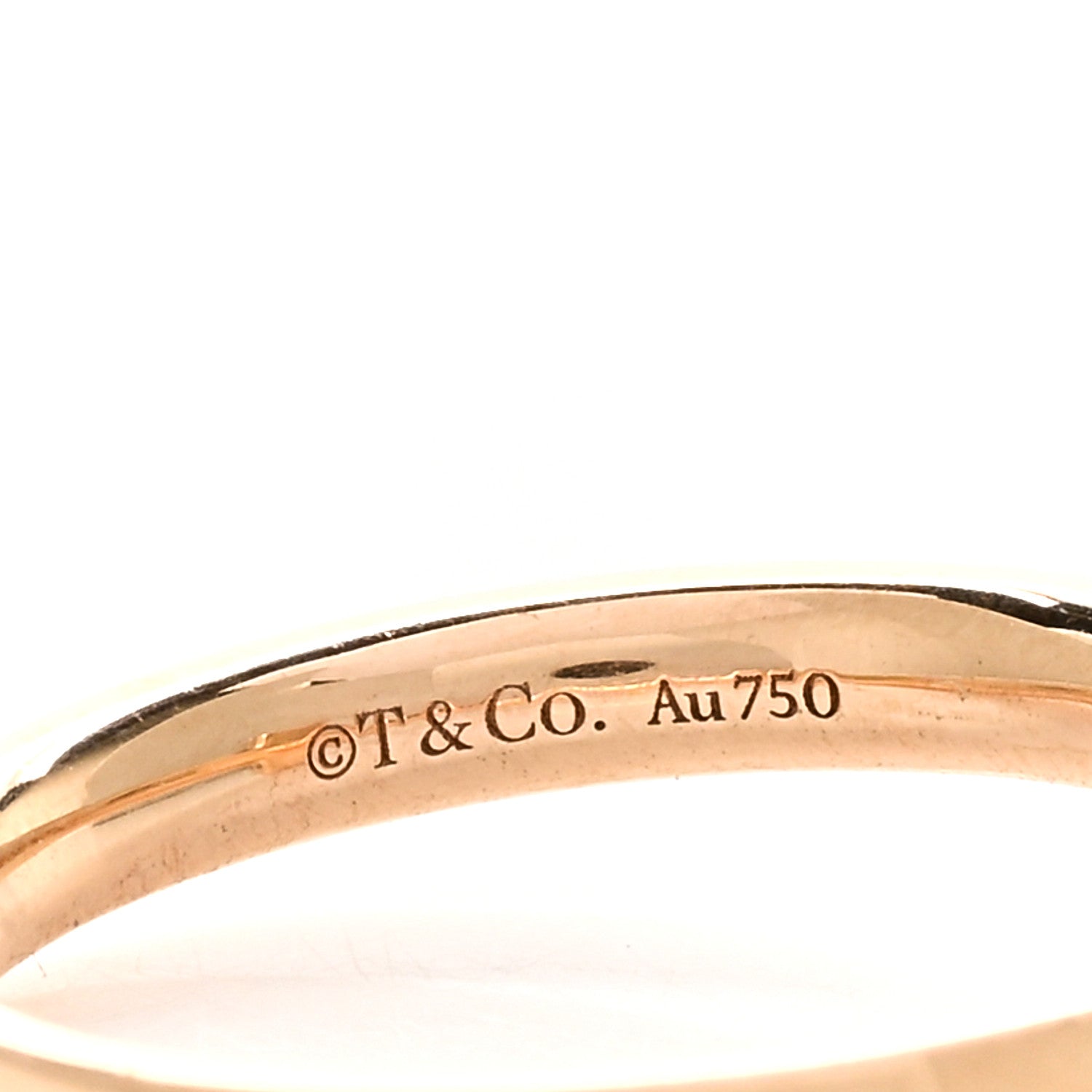 Tiffany 18K Rose Gold Diamond 2.5mm T T1 Ring 53 6.5 4 of 4