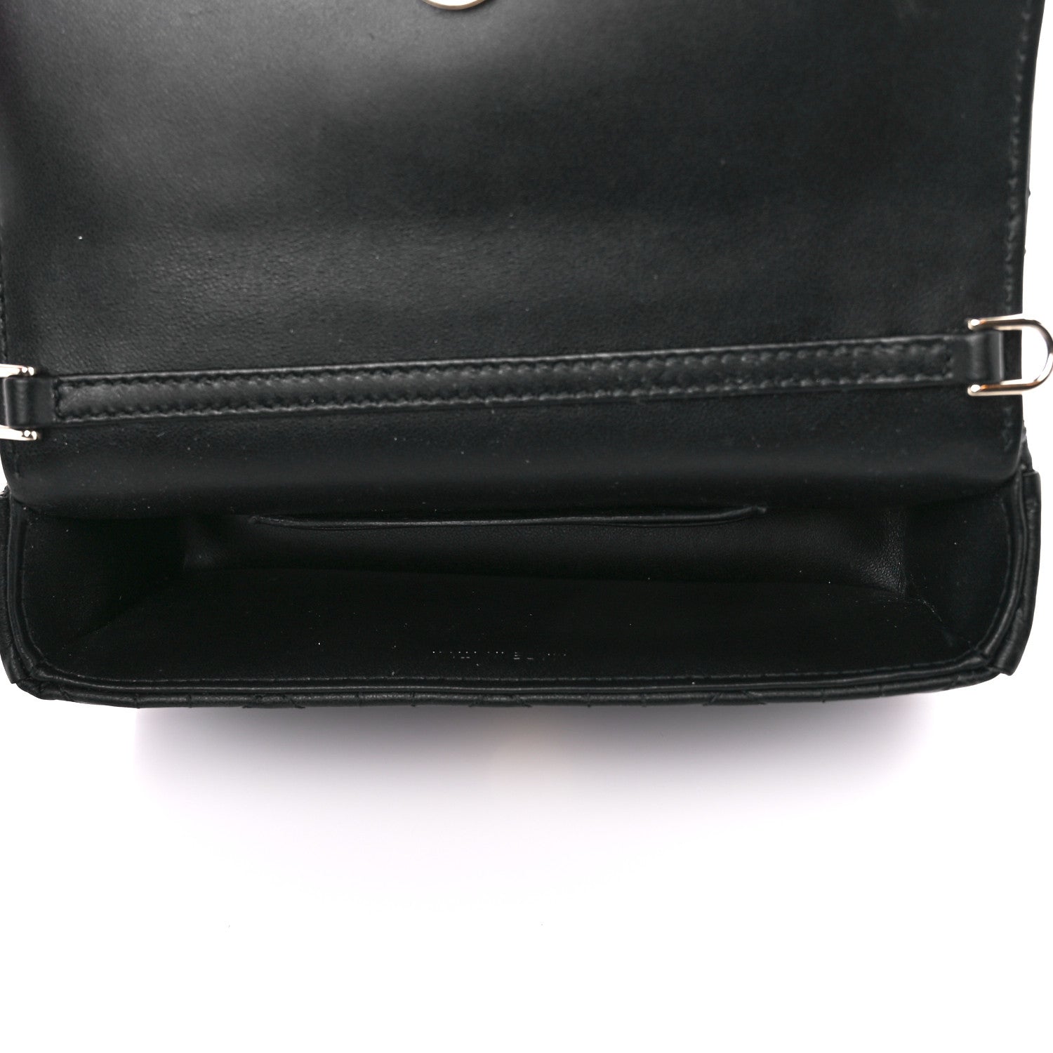 Christian Dior Lambskin Cannage Dior Talk Phone Pouch Black 4 of 11