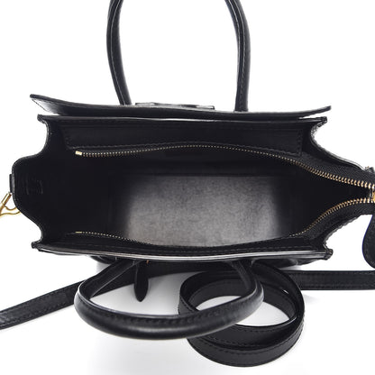 Celine Smooth Calfskin Nano Luggage Black 5 of 9