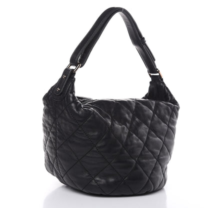 Chanel Lambskin Quilted Cloudy Bundle Hobo Black 3 of 17