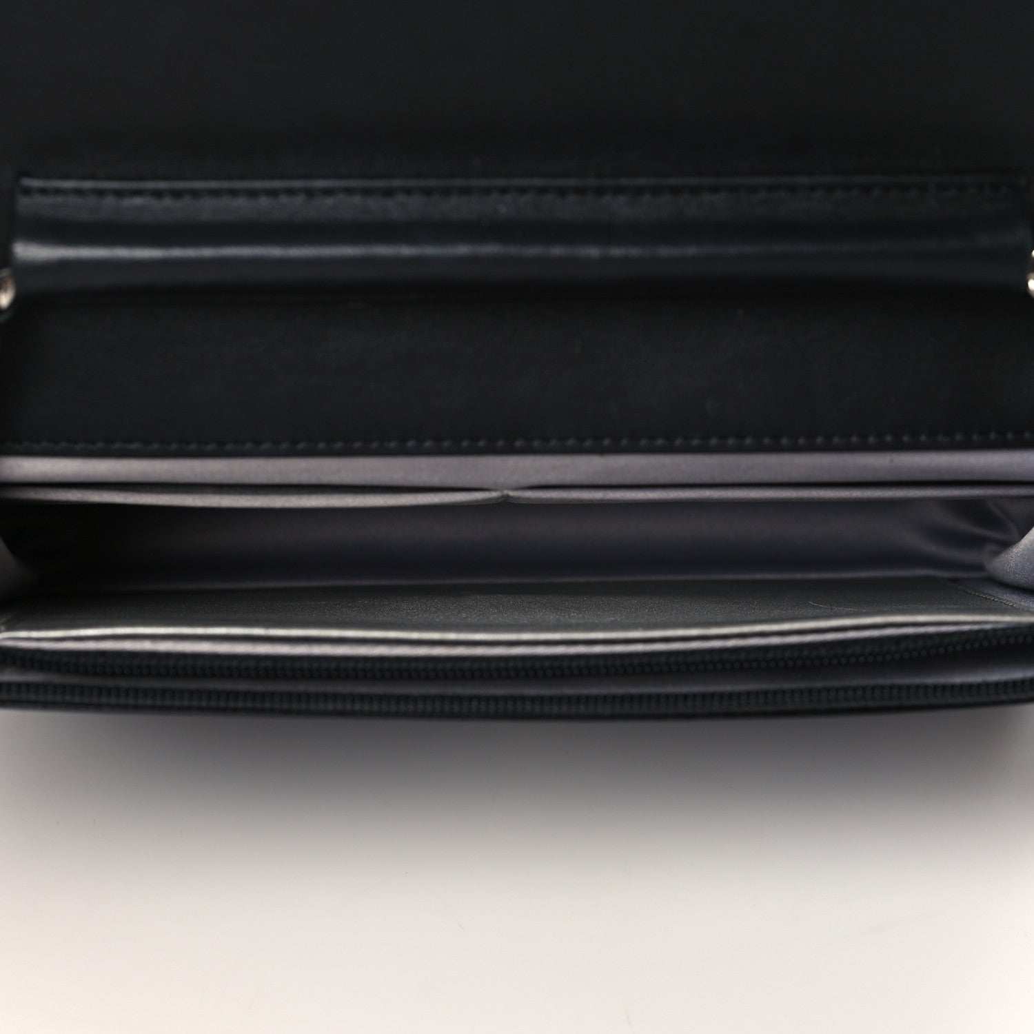 Chanel Lambskin Camellia Embossed Wallet on Chain WOC Black 5 of 11