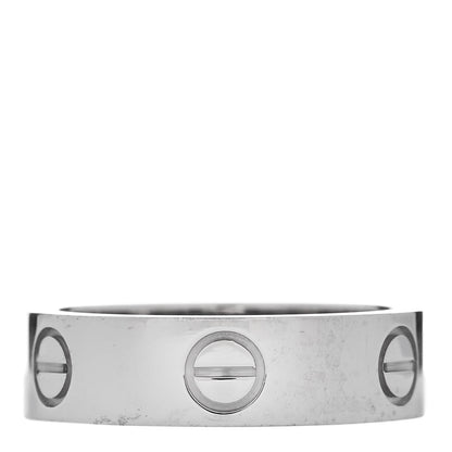 Cartier 18K White Gold 5.5mm LOVE Ring 56 7.5 1 of 4