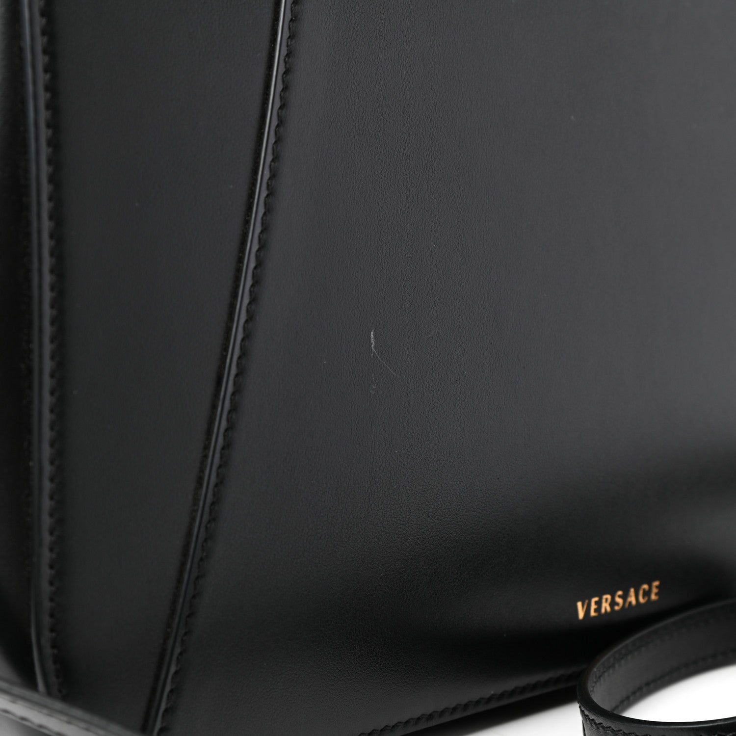 Versace Vitello Barocco Virtus Small Top Handle Shoulder Bag Black 10 of 11