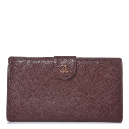Chanel Caviar Stitched French Wallet Brown 1 of 18