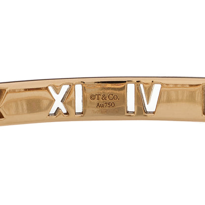 Tiffany 18K Rose Gold Ruby Atlas Pierced Hinged Bangle Bracelet 3 of 4