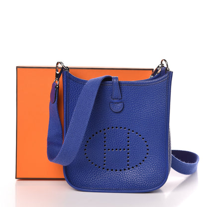 Hermes Taurillon Clemence Evelyne TPM Bleu Electrique 11 of 11
