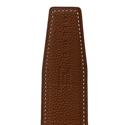 Hermes Box Togo 32mm H Belt 85 Black Gold 6 of 9