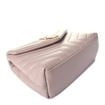 Saint Laurent Calfskin Y Quilted Monogram Small Loulou Chain Satchel Dark Beige 5 of 9