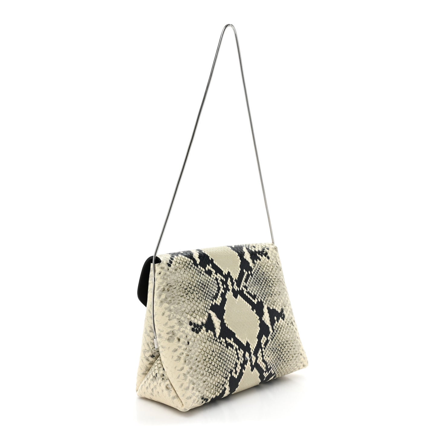 Calfskin Python Embossed Bobbi Bag Natural