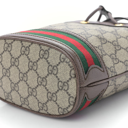 Gucci GG Supreme Monogram Web Mini Ophidia Bucket Bag Brown 9 of 9