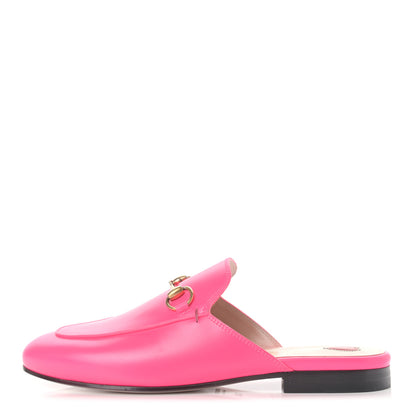 Gucci Calfskin Womens Princetown Slippers 35.5 Fuxia Fluo 1 of 8
