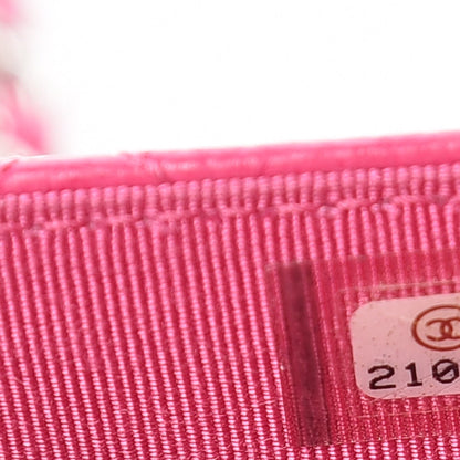 Chanel Caviar Quilted Wallet on Chain WOC Pink 8 of 11