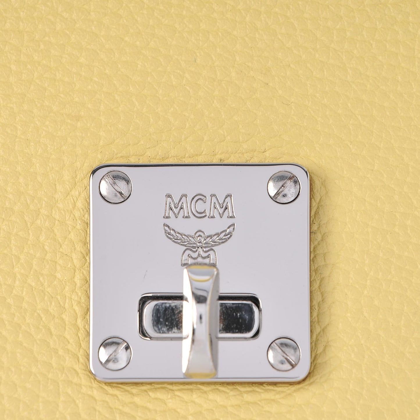 Pebbled Calfskin Medium Milla Backpack Custard Yellow