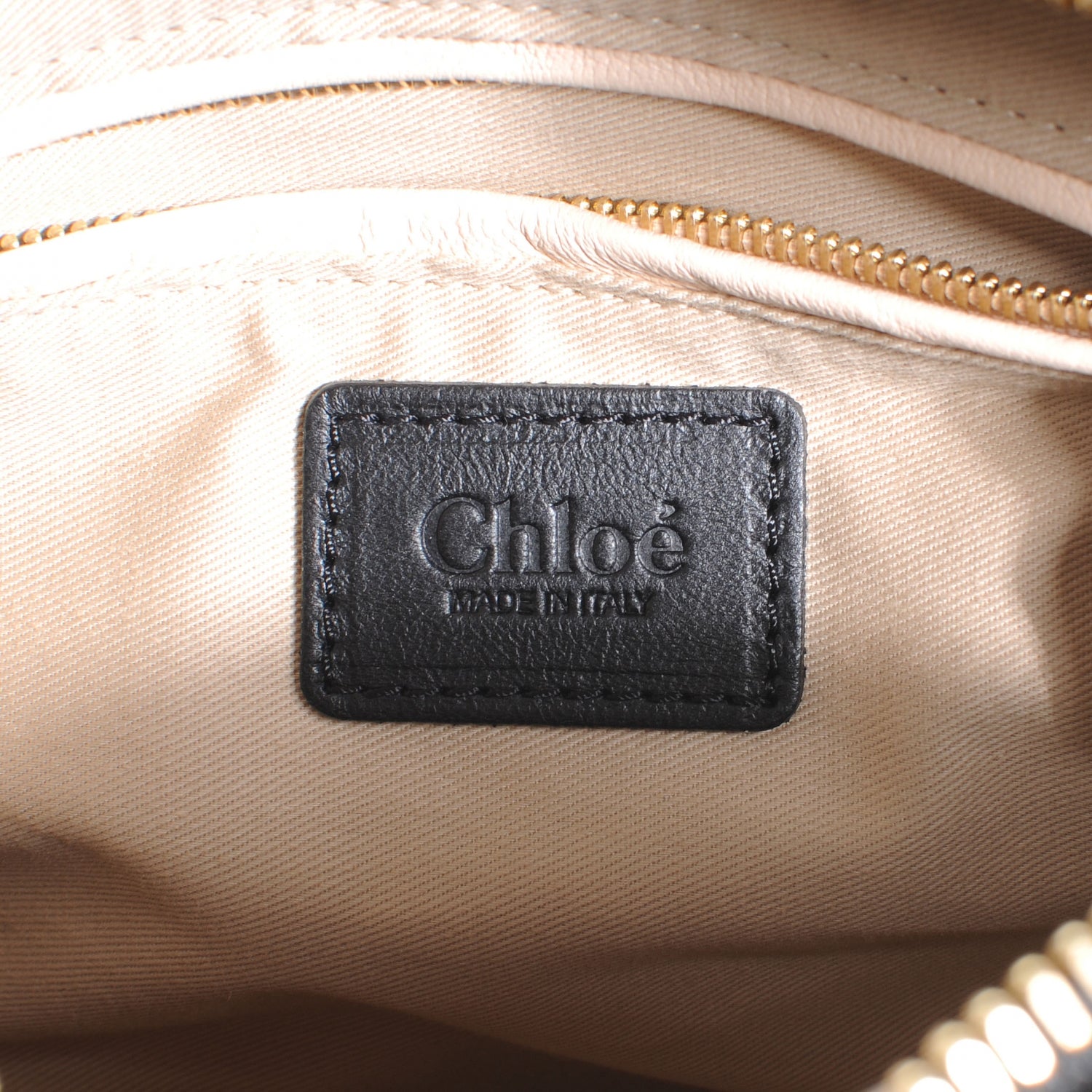 Chloe Leather Medium Military Paraty Black 6 of 7