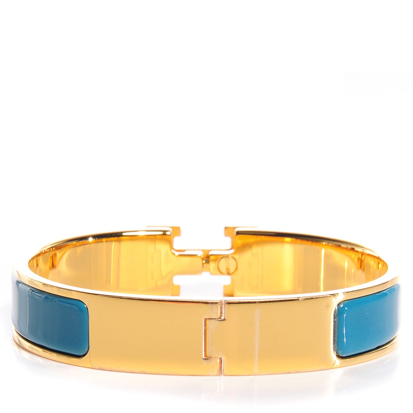Enamel Narrow Clic Clac H Bracelet PM Bleu Indien