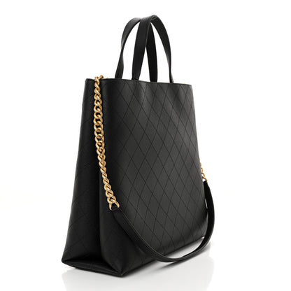 Chanel Caviar Stitched Large Shopping Tote Bag Black 3 of 11