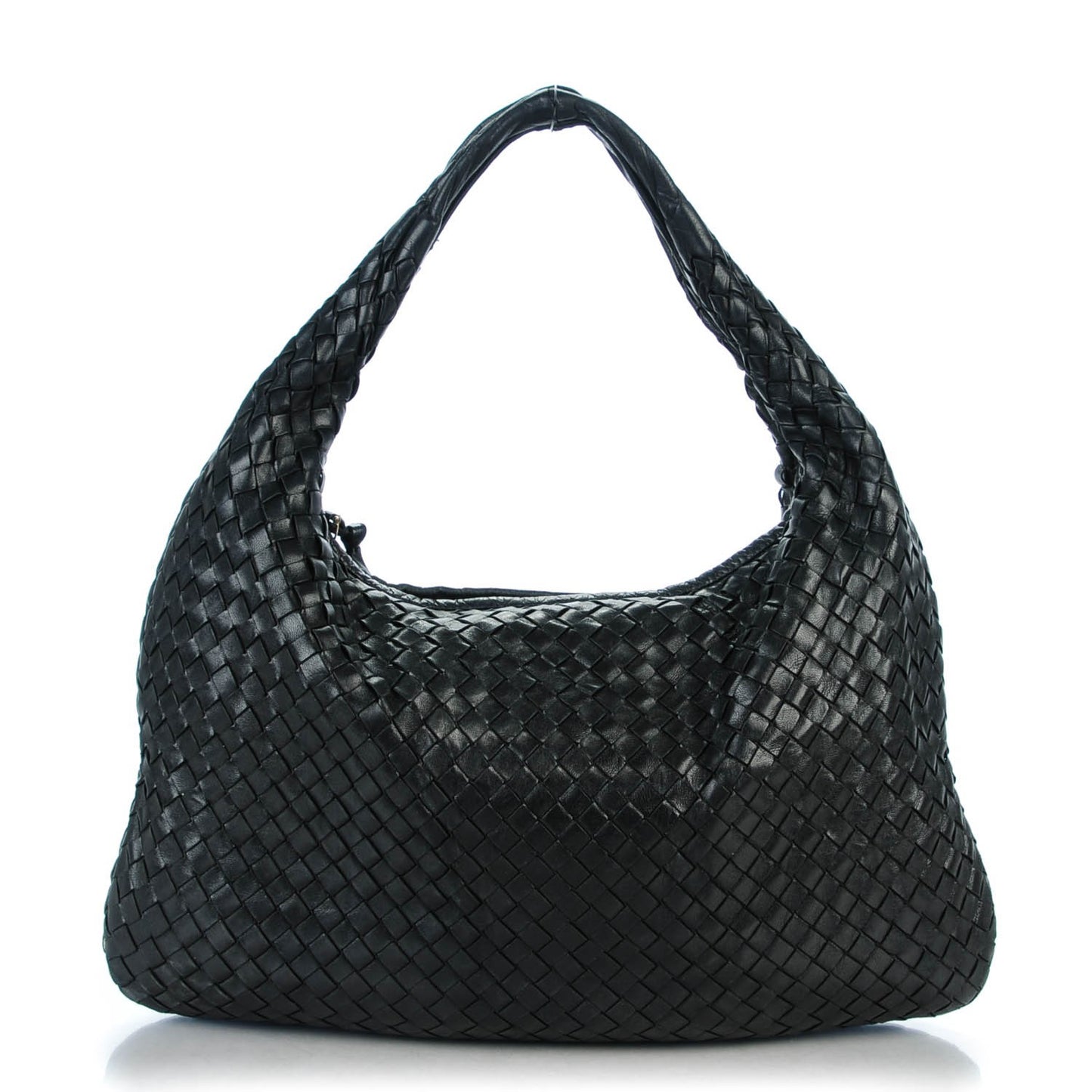Nappa Intrecciato Medium Veneta Hobo Black