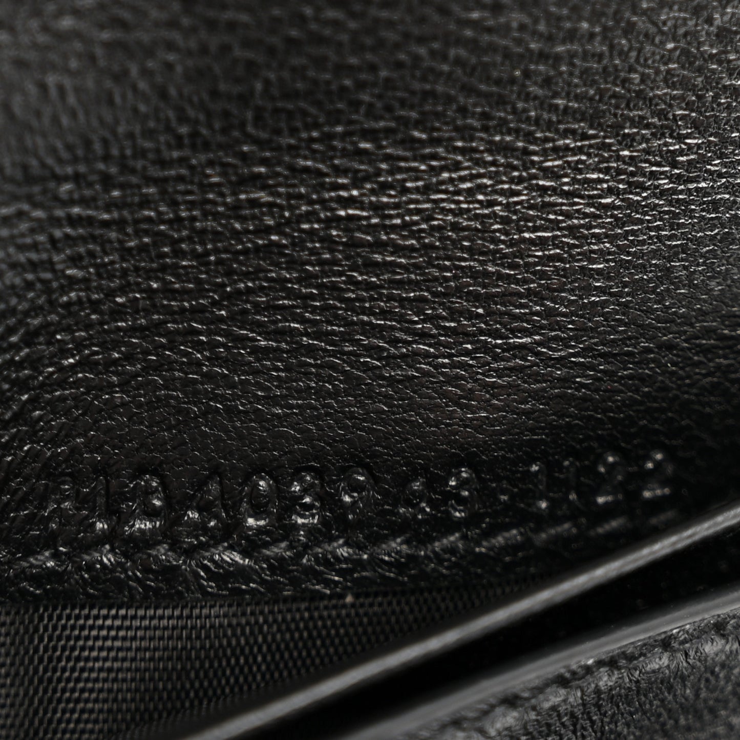 Lambskin Matelasse Chevron Monogram Compact Tri Fold Wallet Black