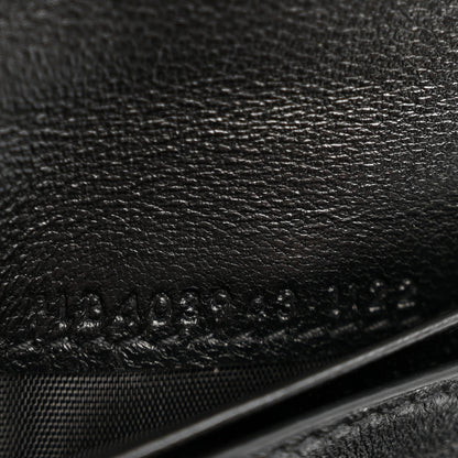Saint Laurent Lambskin Matelasse Chevron Monogram Compact Tri Fold Wallet Black 7 of 11