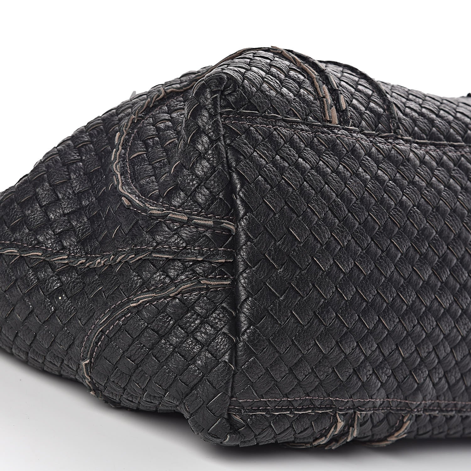 Bottega Veneta Cervo Intrecciato Large Shopping Tote Black 9 of 9