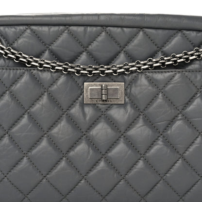 Chanel Aged Calfskin Quilted Medium Reissue Camera Case Grey 8 of 11