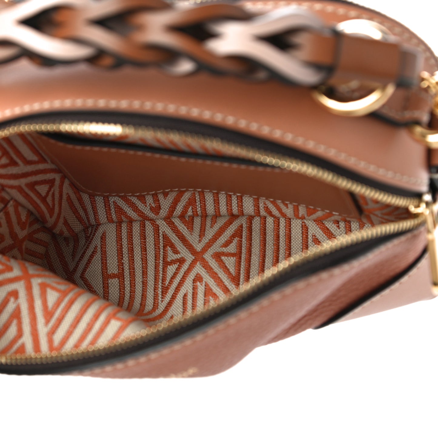 Calfskin Mini Daria Chain Bag Camel