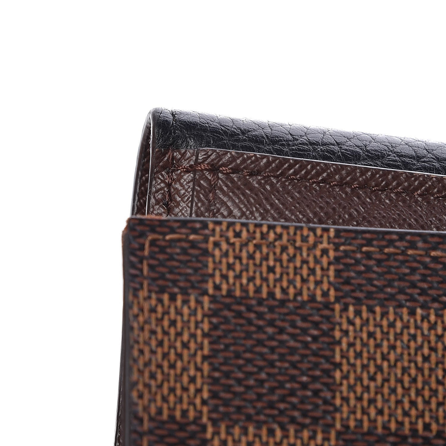 Louis Vuitton Damier Ebene Normandy Compact Wallet Black 10 of 13