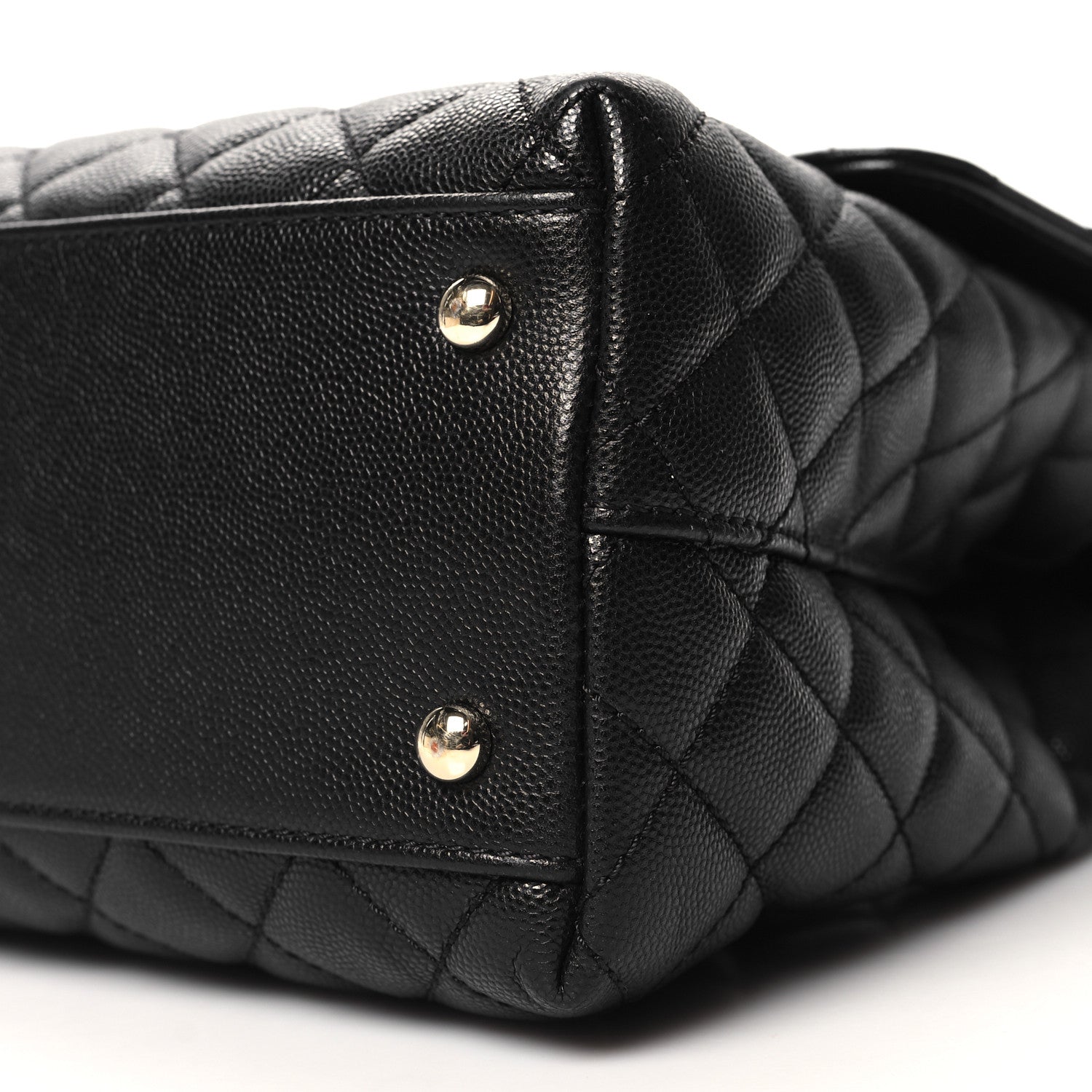 Chanel Caviar Quilted Medium Coco Handle Flap Black 10 of 11