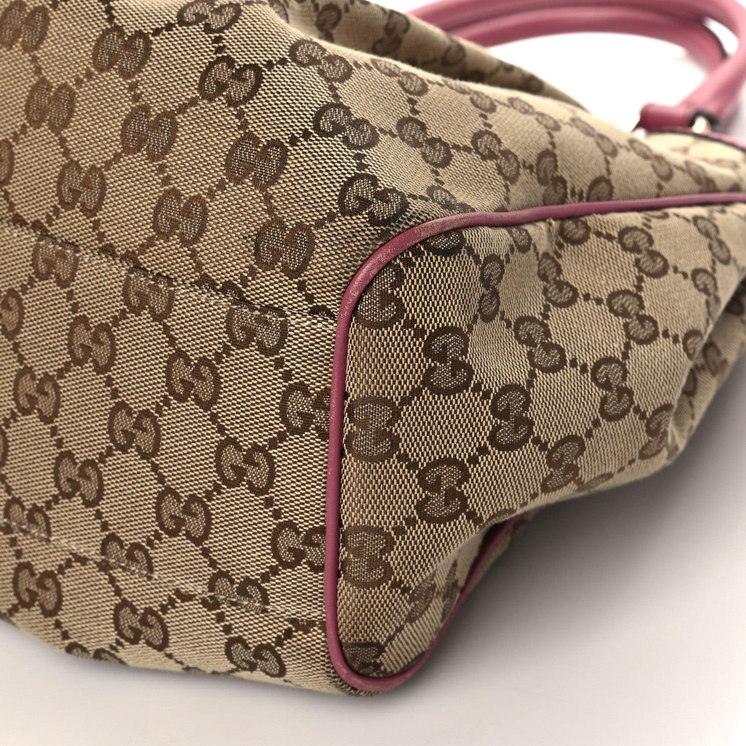 Gucci Monogram Margaux Calfskin Medium Sukey Tote Beige Ebony Vintage Rose 11 of 11