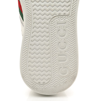 Gucci Calfskin Web Perforated Womens Platform 55mm Sneakers 39.5 White Bright Splash 7 of 11