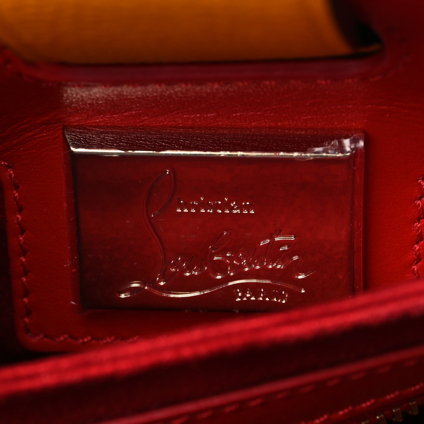 Calfskin Embroidered Studded Small Paloma Full Moon
