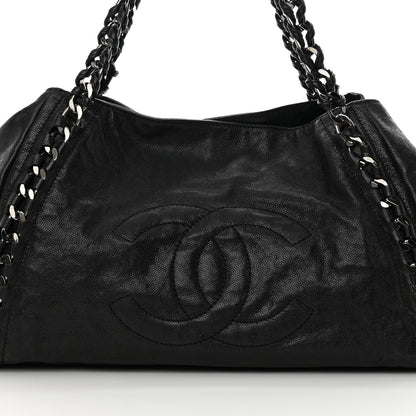 Chanel Glazed Calfskin East West Modern Chain Tote Black 8 of 22