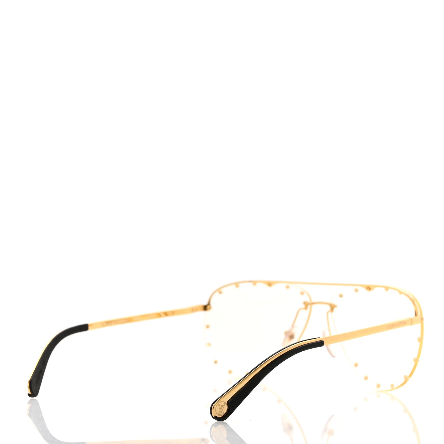 Louis Vuitton Metal The Party Aviator Anti Blue Light Sunglasses Z0997W Gold 3 of 6
