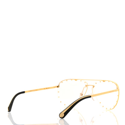 Louis Vuitton Metal The Party Aviator Anti Blue Light Sunglasses Z0997W Gold 3 of 6