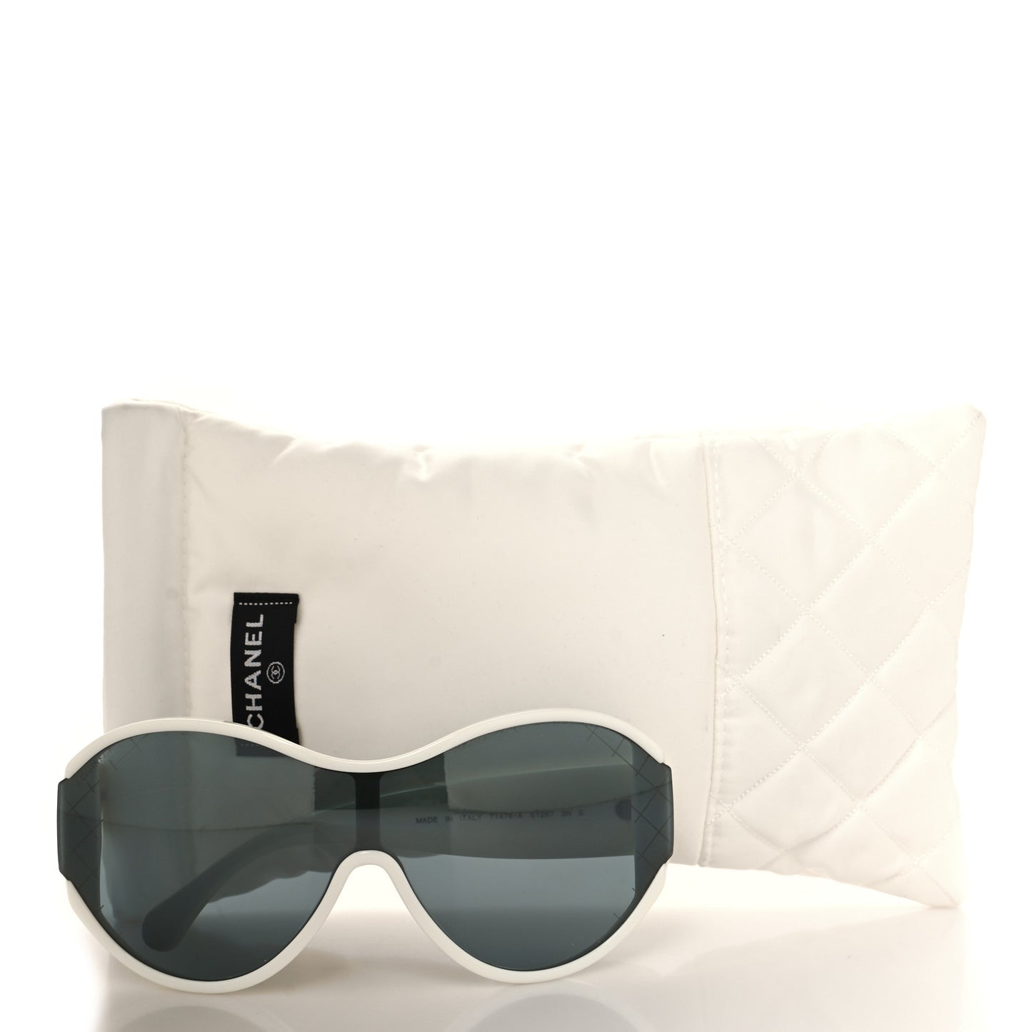 Acetate Shield Sunglasses 71476-A White