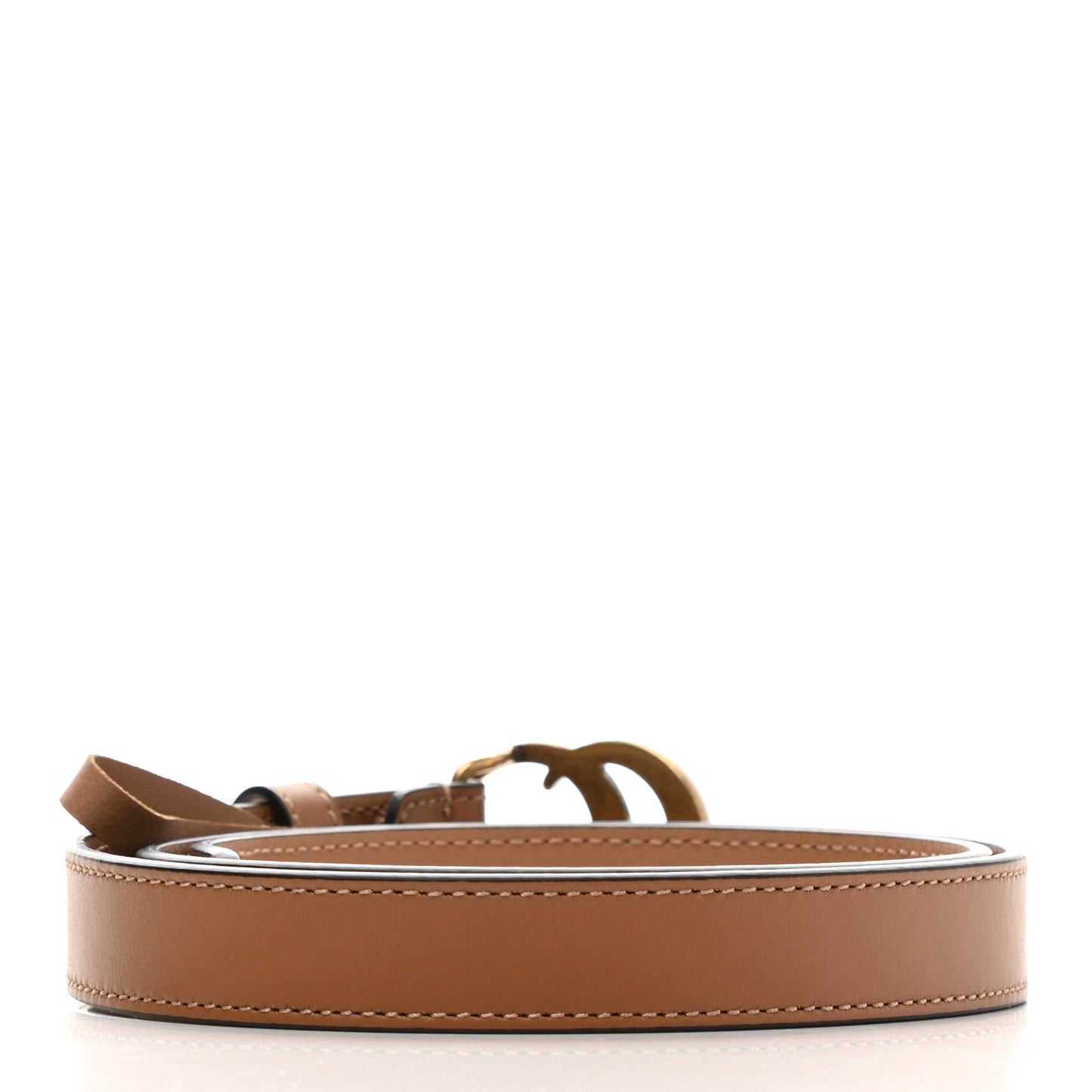 Moon Calfskin Double G 20mm Belt 75 30 Natural Tan