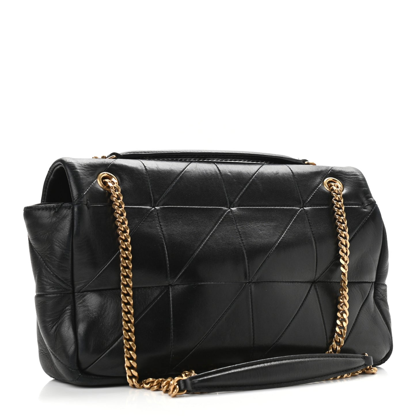 Lambskin Patchwork Monogram Medium Jamie Black